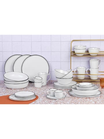 Björn 32-delig tafelservies "Pure" wit/zwart