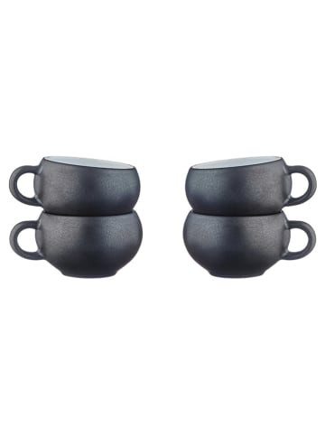 Björn 4-delige set: koffiekoppen "Gourmet" zwart/wit - 120 ml