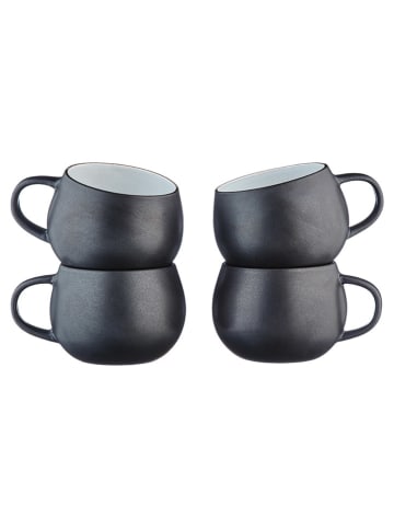 Björn 4-delige set: koppen "Gourmet" zwart/wit - 700 ml