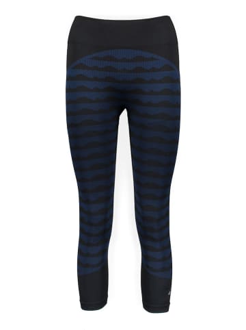 adidas Legginsy sportowe "MMK Aknit" w kolorze czarno-niebieskim