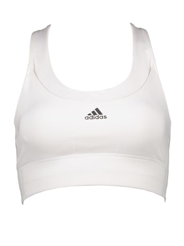 adidas Sport-BH "Run" in Weiß - Medium