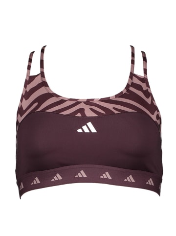 adidas Sport-BH "HYGLM" in Dunkelrot - Medium