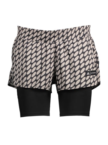 adidas 2-in-1 hardloopshort "MMK" beige/zwart