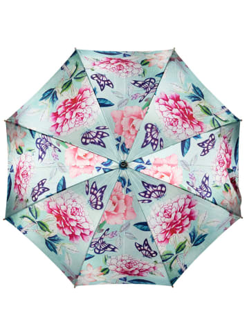 Mars & More Stockschirm"Butterflies" in Türkis/ Pink - Ø 105
