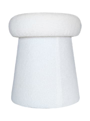 Mars & More Poef "Curly Teddy" crème - (H)45 x Ø 40 cm