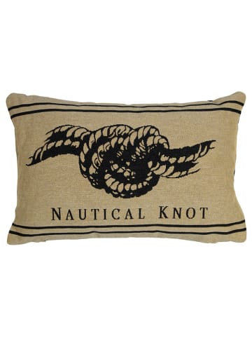 Mars & More KIssen "Nautical Knot" in Anthrazit/ Beige - (L)30 x (B)45 cm