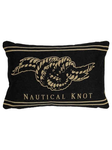Mars & More Kussen "Nautical Knot" antraciet/beige - (L)30 x (B)45 cm