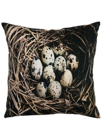 Mars & More Kissen "Eggs in nest" in Hellbraun - (L)50 x (B)50 cm