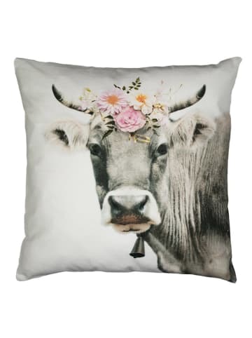 Mars & More Kussen "Swiss Cow" wit/ grijs - (L)50 x (B)50 cm