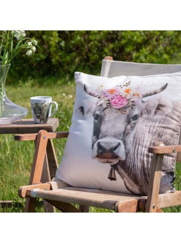 Mars & More Kissen "Swiss Cow" in Weiß/ Grau - (L)50 x (B)50 cm