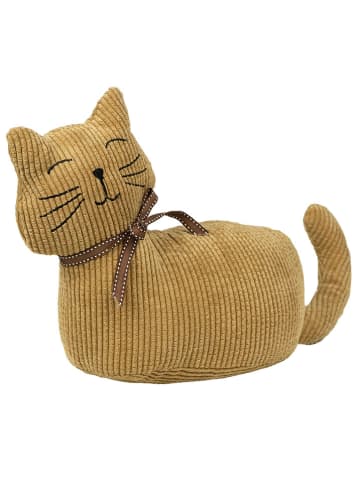 Mars & More Deurstopper "Cat lies" lichtbruin