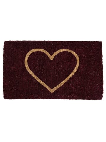 Mars & More Kokosdeurmat "Heart" rood - (L)50 x (B)75 cm