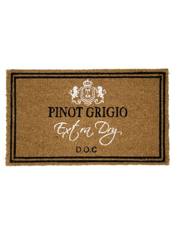 Mars & More Kokos-Fußmatte "Pinot Grigio" in Hellbraun - (L)50 x (B)75 cm