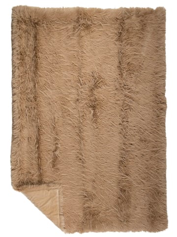Mars & More Plaid "Teddy" in Hellbraun - (L)180 x (B)130 cm