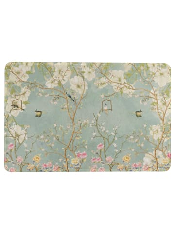 Mars & More Fußmatte "Japanese Garden" in Hellblau/ Creme/ Grün - (L)50 x (B)75 cm