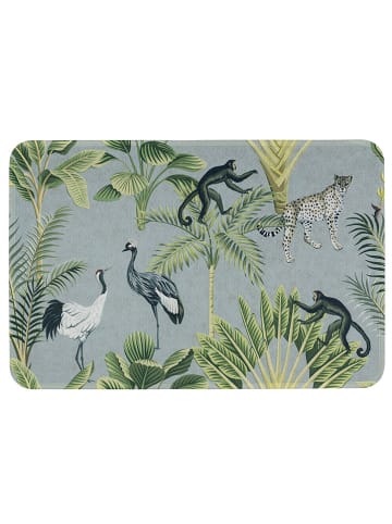 Mars & More Fußmatte "Jungle" in Grau/ Grün - (L)50 x (B)75 cm
