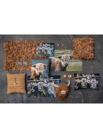 Mars & More Deurmat "Calf in stable" lichtbruin/grijs - (L)50 x (B)75 cm