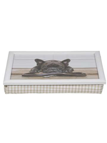 Mars & More Tablett "French Bulldog" in Weiß - (B)43 x (H)43 cm