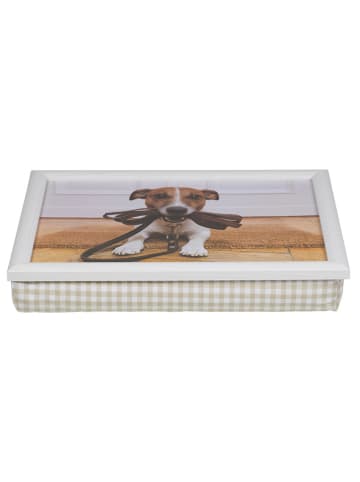 Mars & More Dienblad "Jack Russell" wit - (B)43 x (H)43 cm