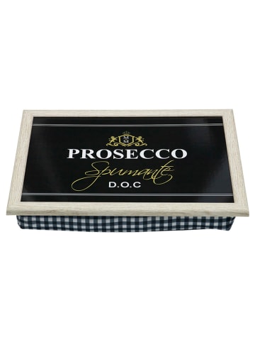 Mars & More Dienblad "Prosecco" zwart - (B)43 x (H)43 cm