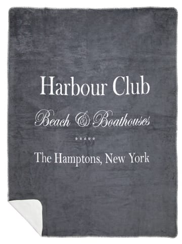Mars & More Plaid "Harbour Club" grijs/wit - (L)200 x (B)150 cm