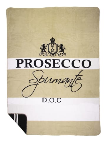 Mars & More Pled "Prosecco" w kolorze beżowo-czarnym - 200 x 150 cm