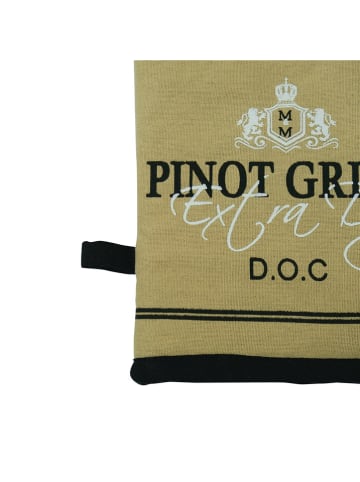 Mars & More 2-delige set: ovenhandschoenen "Pinot Grigio" wit - (L)33 x (B)17 cm