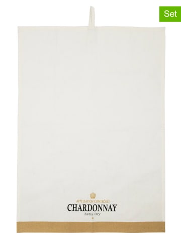 Mars & More Ściereczki (3 szt.) "Chardonnay" w kolorze białym do naczyń - 70 x 50 cm