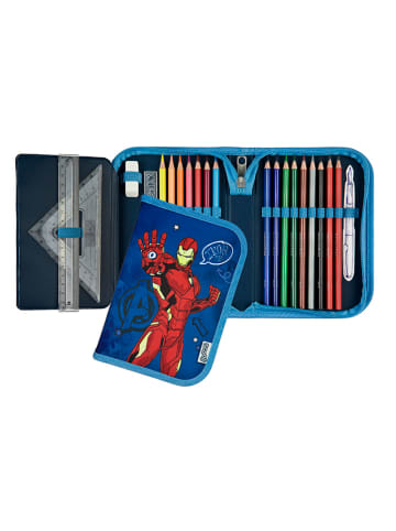Avengers Gefülltes Federmäppchen "Avengers" in Blau/ Rot - (B)14 x (H)20 x (T)3 cm