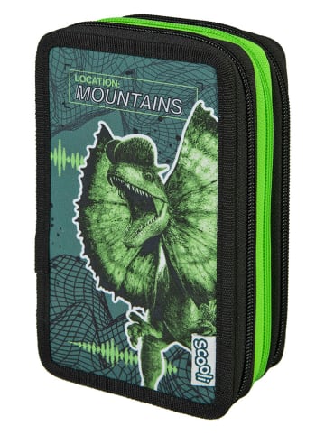 Jurassic World Piórnik "Jurassic World" w kolorze zielonym - 20 x 13 x 7,5  cm