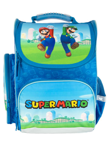 Undercover 5tlg. Schulranzen-Set "Super Mario" in Grün/ Blau