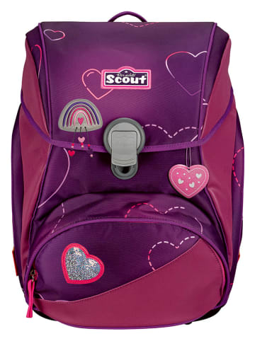 Scout 4-delige schooltasset "Alpha Set Superflash - Lovely" roze/paars
