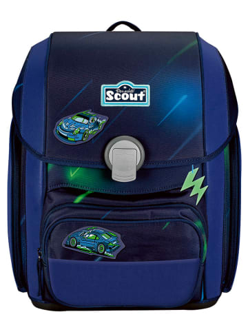 Scout 4-delige schooltasset " Genius Set Superflash - City Lights" donkerblauw