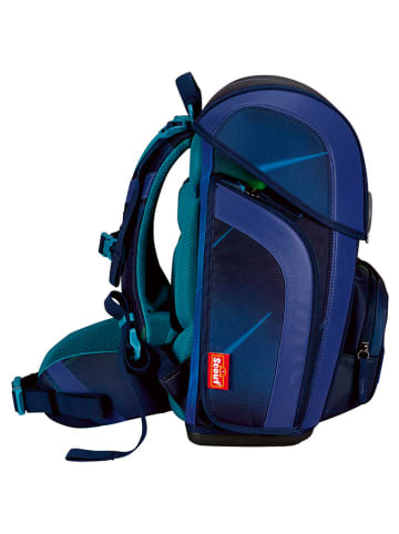 Scout 4-delige schooltasset " Genius Set Superflash - City Lights" donkerblauw