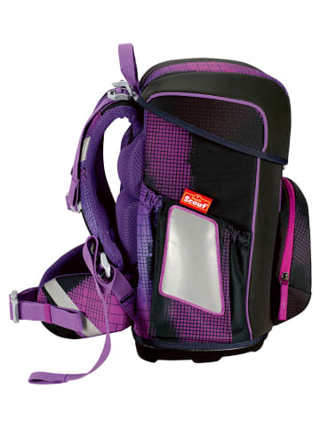 Scout 4tlg. Schulranzen-Set "Neo Set Movie - Pink Pixel" in Schwarz/ Lila