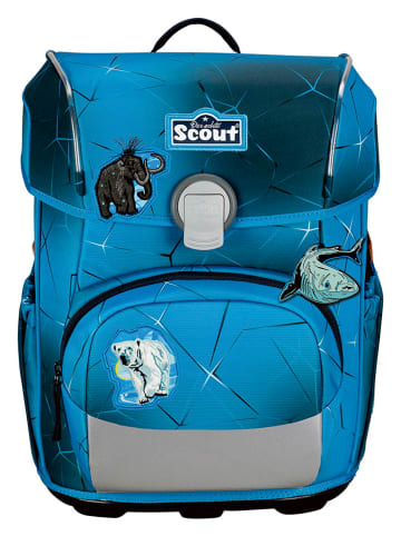 Scout 4tlg. Schulranzen-Set "Neo Set Safety Light - Polar Blue" in Blau
