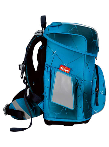 Scout 4tlg. Schulranzen-Set "Neo Set Safety Light - Polar Blue" in Blau