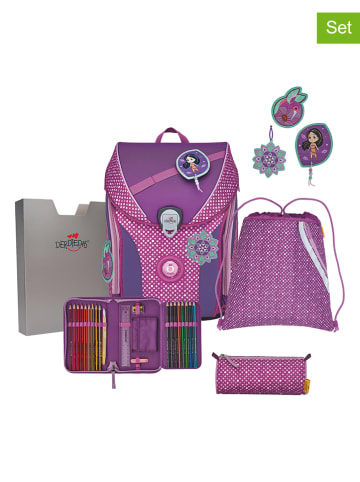 DerDieDas 6tlg. Schulranzen-Set "Purple Point" in Lila