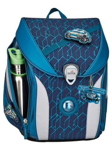 DerDieDas 5tlg. Schulranzen-Set "ErgoFlex MAx - Blue Speed" in Dunkelblau