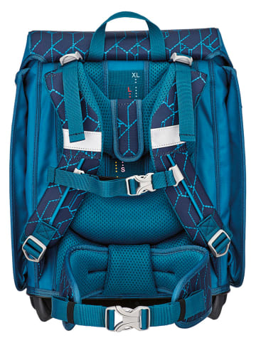 DerDieDas 5tlg. Schulranzen-Set "ErgoFlex MAx - Blue Speed" in Dunkelblau