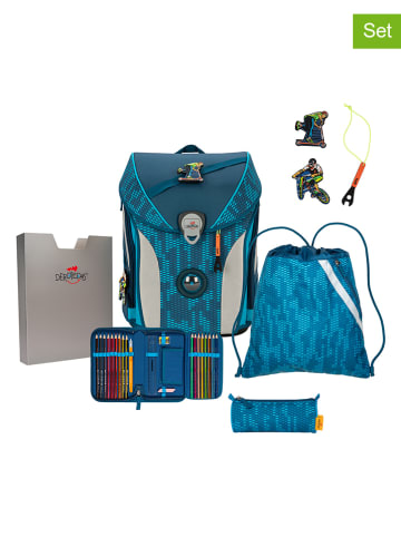 DerDieDas 6tlg. Schulranzen-Set "Trendsport in Blau