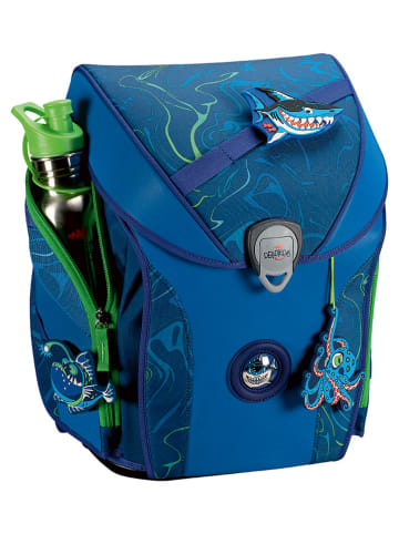 DerDieDas 5tlg. Schulranzen-Set "ErgoFlex Max - Water Splash" in Blau