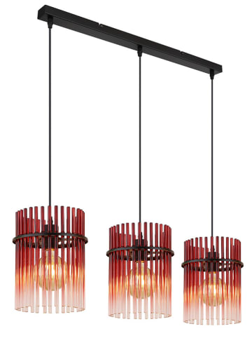 Globo lighting Hängeleuchte "Gorley" in Schwarz/ Rot - (B)80 cm