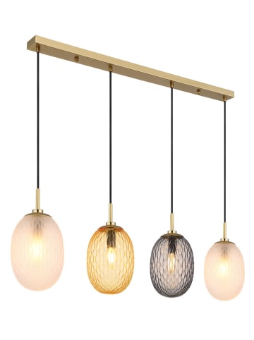 Globo lighting Lampa wisząca "Devin" w kolorze złoto-szarym - 96 x 15 x 120 cm