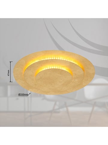 Globo lighting LED-Deckenleuchte "Heda" in Gold - (H)4,7 x Ø 35 cm 