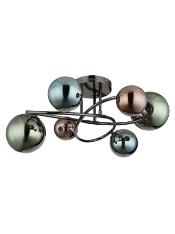 Globo lighting LED-Deckenleuchte "Riha" in Blau/ Grün/ Petrol - (H)25 x Ø 6,5 cm