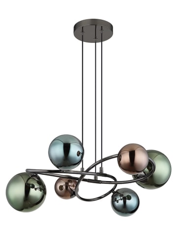 Globo lighting Lampa wisząca LED "Riha" w kolorze jasnoróżowo-zielono-niebieskim - Ø 65 cm