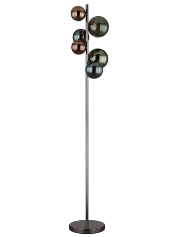 Globo lighting LED-Standleuchte "Riha" in Braun/ Grün/ Petrol - (H)155 cm