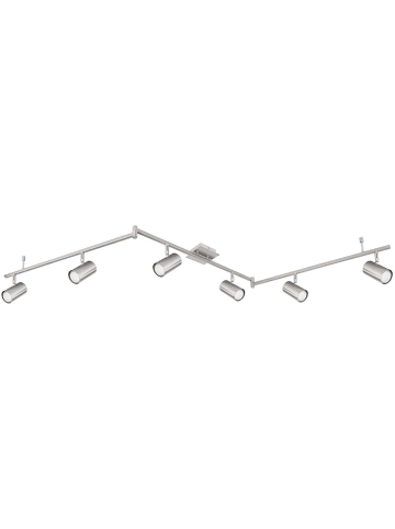 Globo lighting Deckenleuchte "Robby" in Silber - (B)180 x (H)18,5 x (T)10 cm