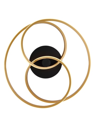 Globo lighting LED-Deckenleuchte "Glyxar" in Schwarz Gold - (H)16 x Ø 50 cm